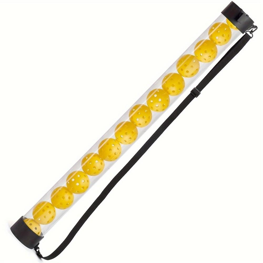 With 14 Balls Tennis Ball Picker Adjustable Strap Pickleball Retriever Tube Tennis Coaching