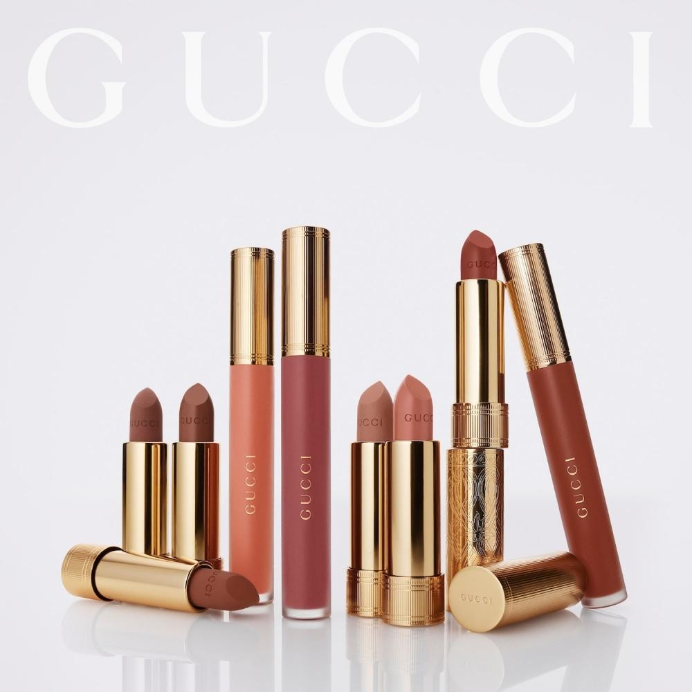 Gucci Transfer Proof Matte Liquid Lipstick 311 Lizzie Tiger Soft Matte Orange Lipstick Color