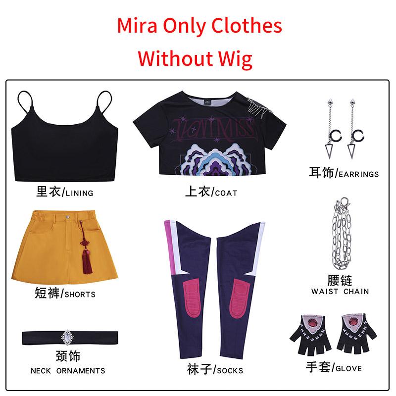 Костюм для косплея Миры Косплей Парик K-pop Женский Девушка Идол Охотники на демонов Косплей Ролевая игра для вечеринки Карнавальные наряды Хэллоуинские костюмы