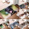 Door Mat Outdoor Kitchen Living Room Floor Mat Rug Cute Shepherd Dog Pattern Non-slip Suede Rug