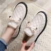 Women's Snow Boots Boot Short Barrel Furry Black White Ankle Shoe Low Booties Winter 2025 Leather and Fur Shoes for Women Chunky