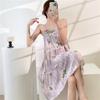 Pajamas for women's summer small men wear drapes, high-end suspenders, long vacation skirts, spring and autumn cotton and silk skirts