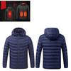 Heated Jacket USB Men's Women's Winter Outdoor Electric Heating Jackets Warm Sports Thermal Coat S-4XL