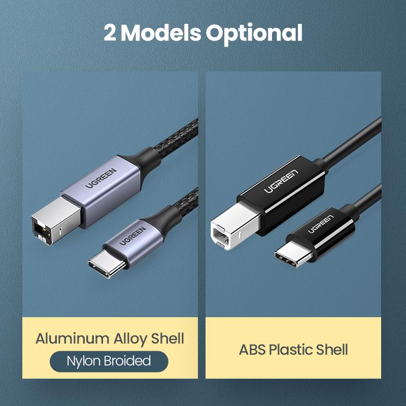 Кабель Ugreen USB C - USB Type B 2.0 для нового MacBook Pro, принтеров HP, Canon, Brother, Epson, Dell, Samsung, сканеров Type C