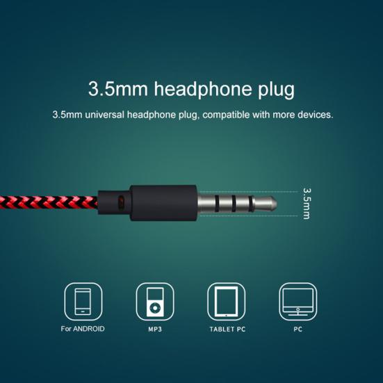 Модные наушники-вкладыши с треснувшим принтом, регулятором громкости на проводе и универсальным плетеным кабелем