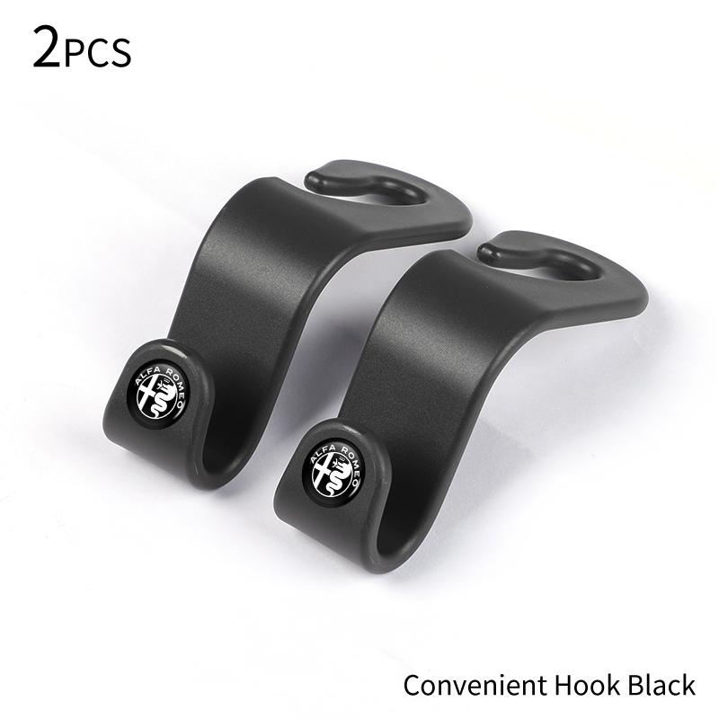 Car Seat Headrest Hook Auto Rearseat Hanger Accessories For Alfa Romeo 159 Giulietta Giulia 147 Mito 156 166 GT Stelvio F1 Brera sjh899