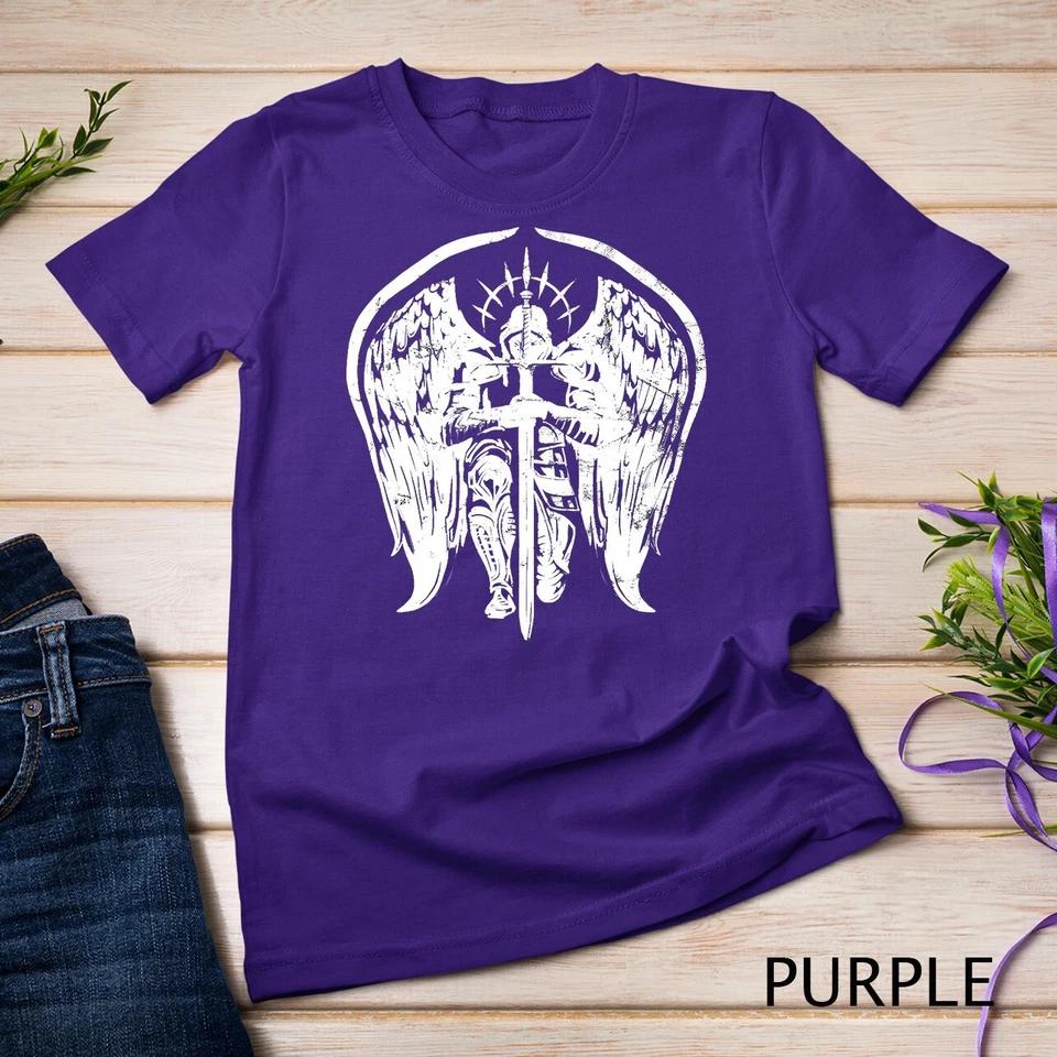 Angel Archangel Michael Christian Warrior Gift Unisex T-shirt 9