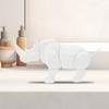 Articulated Rhino Statue White Rhino Figurine with Flexible Joints Rhino Fidget Toy for DIY Coloring Home Office Car Decoration