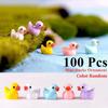 100 шт., миниатюрные фигурки утки из смолы, микро-Сказочный сад, пейзаж, аквариум, украшение для кукольного домика, комнатные растения, украшение, сделай сам, подвески из слизи на Рождество