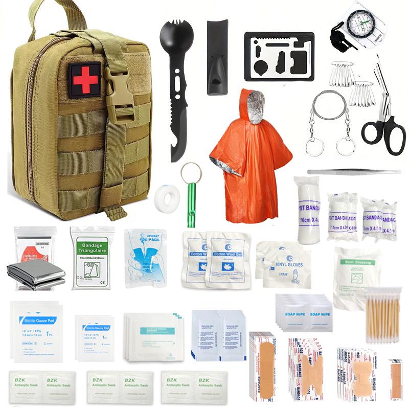 220 предметов Ultimate First Aid Kit - Премиум-аптечка для оказания первой помощи при небольших травмах - Идеально подходит для дома, путешествий, походов на свежем воздухе