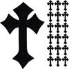 20pcs Black Cross 20pcs Embroidered Iron On Clothing Patch  Jeans