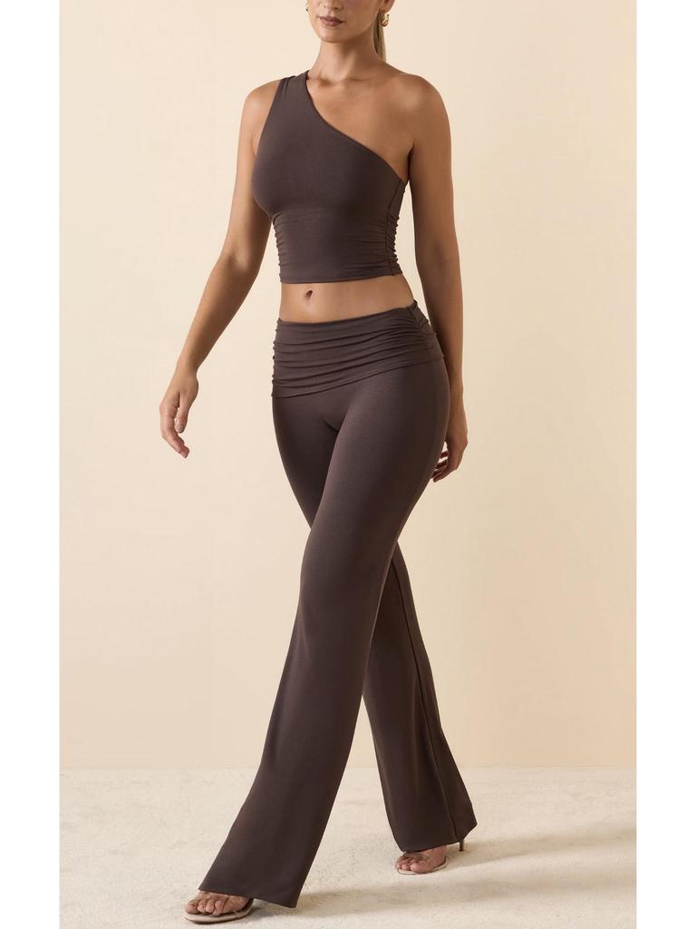 Женские брюки для йоги клеш с высокой талией Regina: Слимминг, Дышащий, Телесный, Европейский и Американский Фитнес Стиль