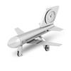 Aeroplane Miniature Desk Clock|Stylish and Elegant Timepiece for Office Table Decoration|Metal Paper Weights with Sleek Chrome Finish|Ideal Gift