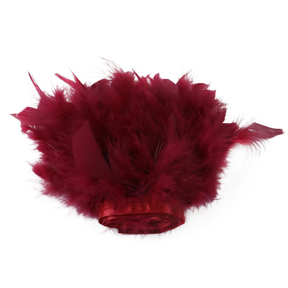 1/2М Белая отделка из перьев индейки 10-15СМ Пушистые перья Лента для поделок Карнавальная вечеринка Украшение одежды Швейные аксессуары
