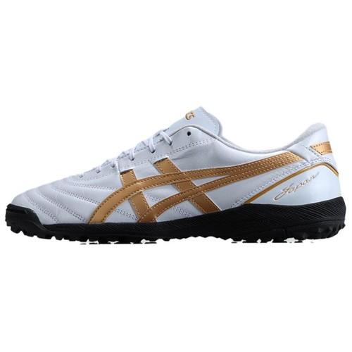 Asics C3 TF Футбольные бутсы для газона Мужские Бело-золотые - 1113A056-100