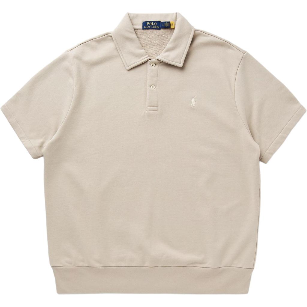 Polo Ralph Lauren Однотонная футболка-поло с логотипом Мужские топы Хаки 710963807-003