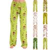 Pajama Pants Sleepwear Casual Drawstring Elastic Waist Pants Comfy Straight Yoga Loose Trousers