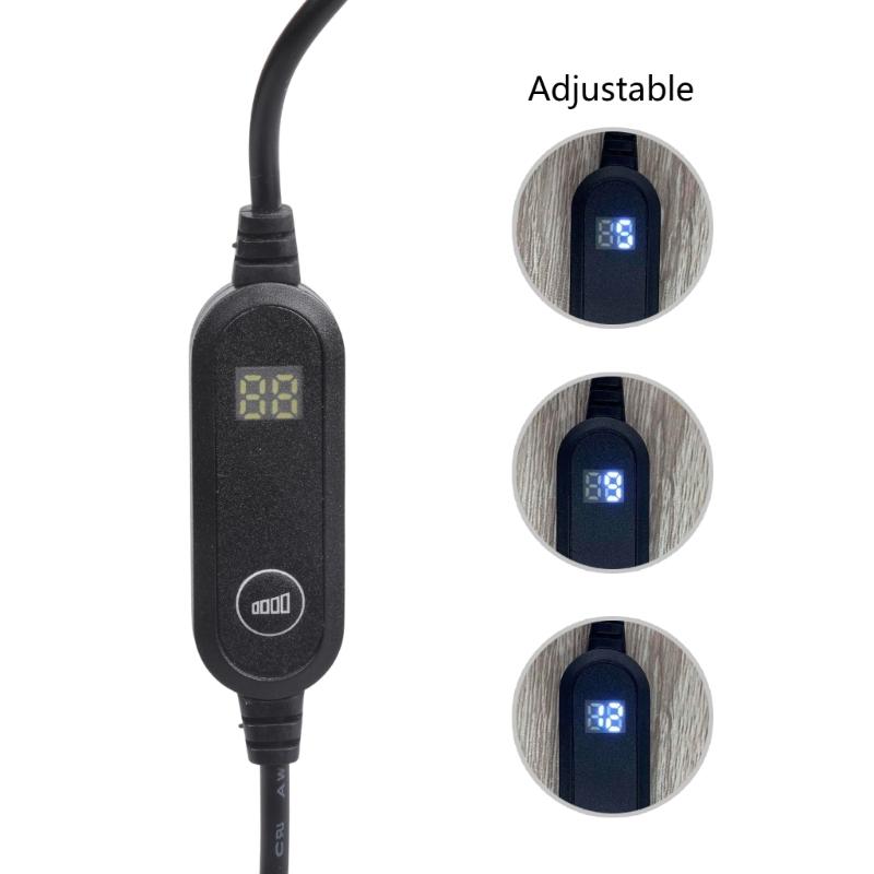 120cm Long Type C To DC5.5x2.5mm Cable 5V 9V 12V Output Adjustable Power with Display For Camera Speaker System