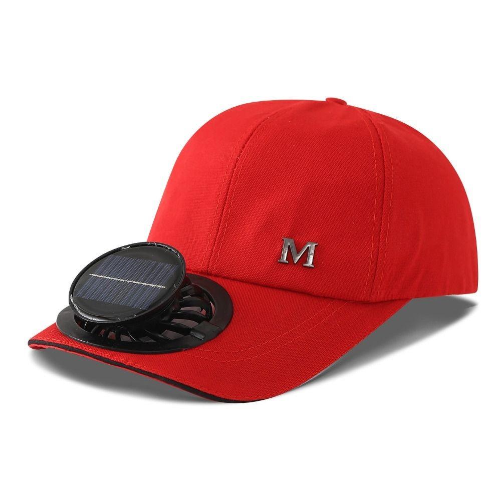 Letter Sunshade Duckbill Cap Breathable Fan Cooling Baseball Cap for 3.7V600mAh Summer