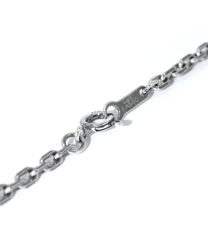 LION HEART Necklace Medium Silver Chain Necklace Width 50cm Silver 925 Direct Sales Cut Azuki 0.2cm Men's (Pouch Included)