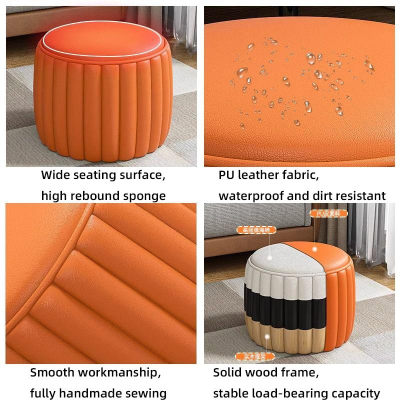Маленькие табуретки, бытовые низкие табуреты, круглые табуреты, табуреты для обуви, скамейки, гостиные, журнальные столики, диваны из массива дерева, табуреты из прочной кожи.