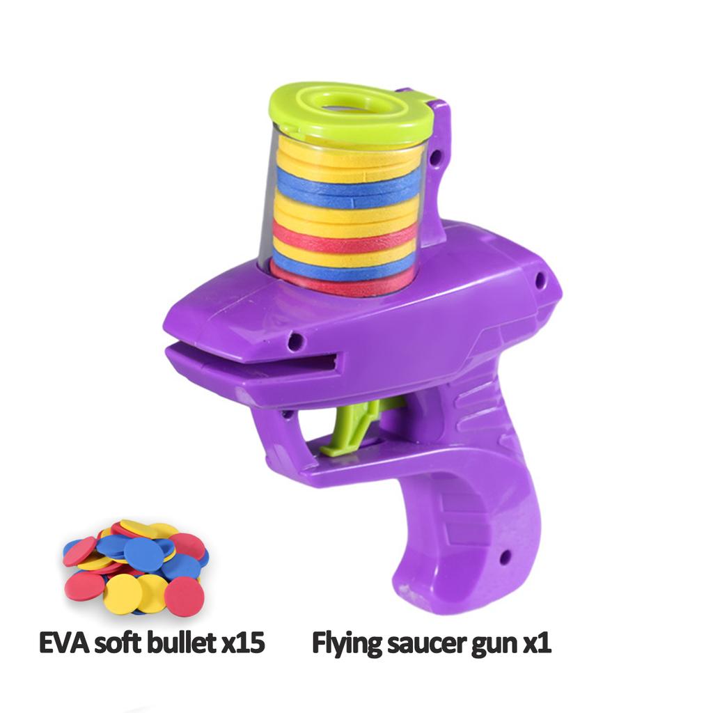 Mini Carrot Flying Disc Launcher Toy Gun Eva Battle Outdoor Multi Person Sports Soft Bullet Gun Safety Carrot Flying Saucer Gun