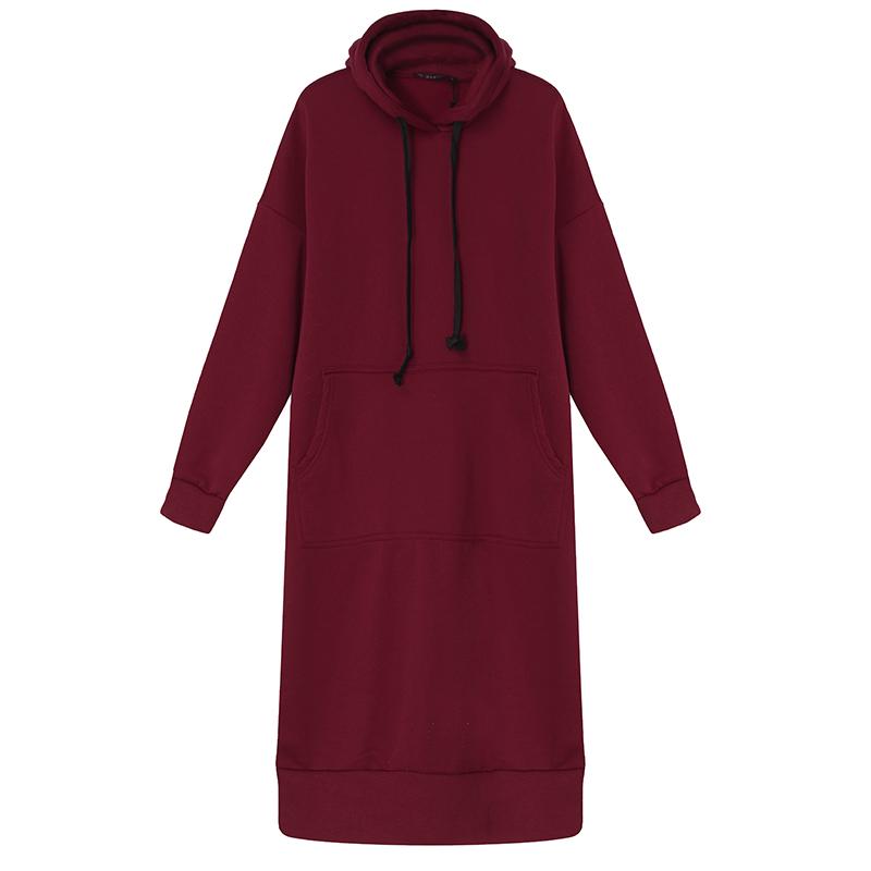 Женская длинная толстовка с капюшоном