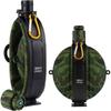 580ML Collapsible Military Water Bottle FDA Food Grade Silicone Water Kettle Canteen with Compass Bottle Cap for Hiking Camping