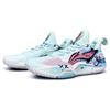 Li Ning Speed 9 Граффити Американский Стиль Ткань Устойчивая к истиранию Легкая Низкие Баскетбольные Кроссовки Унисекс Розово-Синие ABPT001-6()