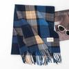 Imitation Cashmere Plaid Scarf Women's Winter High End Fashion Simple Scarf Mid Length Warm Shawl