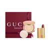 Gucci Набор косметики Маленькая золотая туба Мягкое распыление Набор из трех предметов: #00 Сияющая пудра с эффектом мягкого фокуса 10 г + #217 Бархатная помада-мист 3,5 г + Пуховка