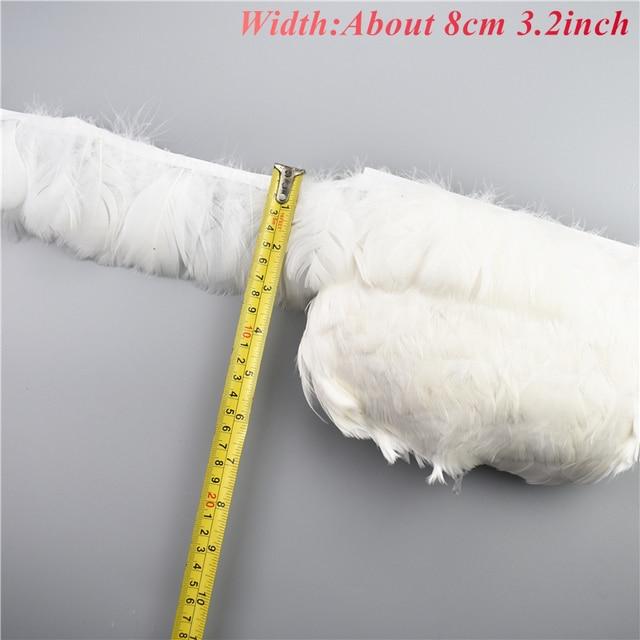 1 метр, белые, черные перья фазана для одежды, отделка перьями, лента для рукоделия, пушистая бахрома из индейки, страуса, гуся, марабу, шитье