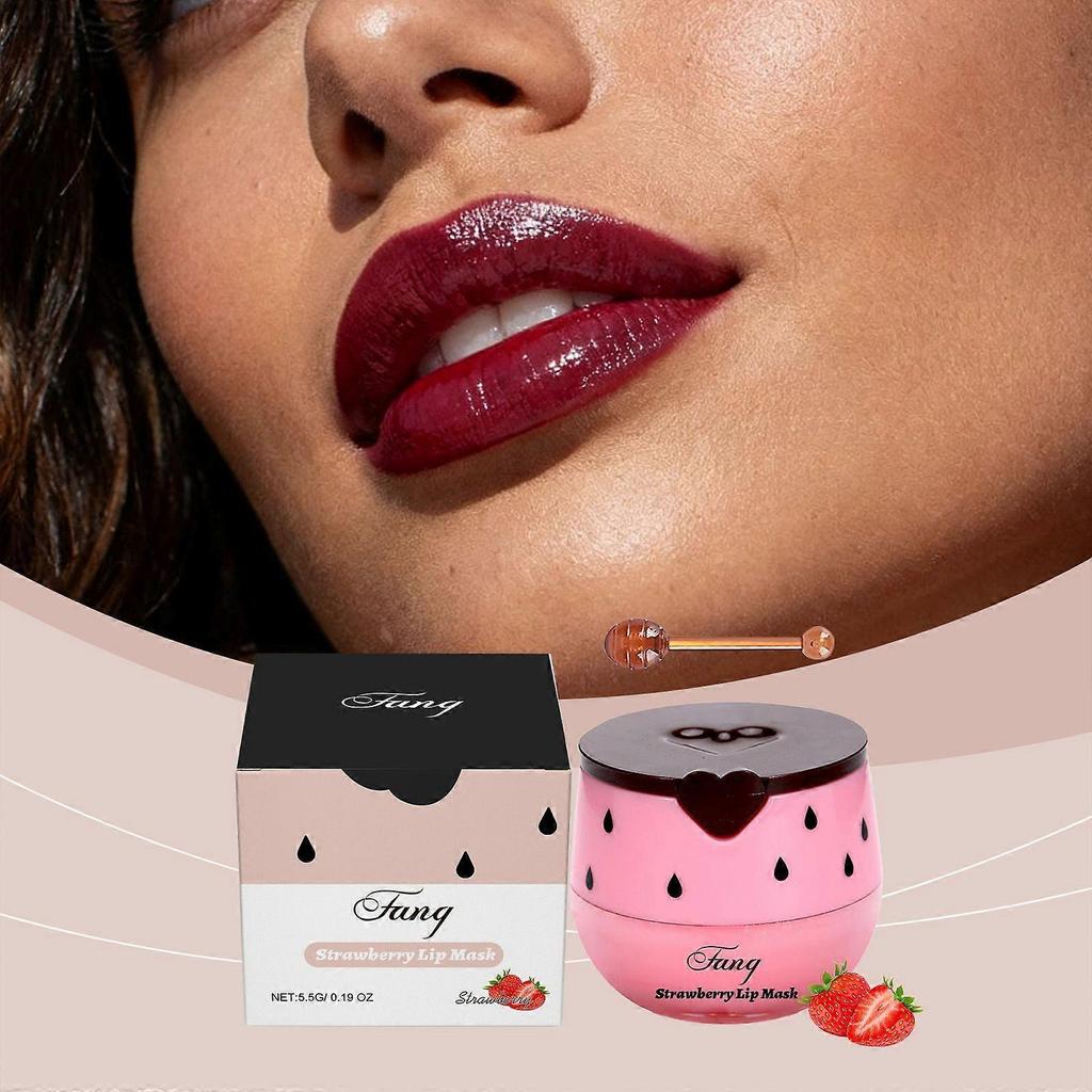 AMZ Strawberry Moisturizing Lip Mask: Daily care for hydrated, plump, naturally glossy, and moisturized lips.