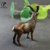 Винтажный Медный Ведущий Овца Большое Украшение Антикварная Латунь Животные Миниатюры Фигурка Счастливая Антилопа Домашний Декор Настольное Украшение