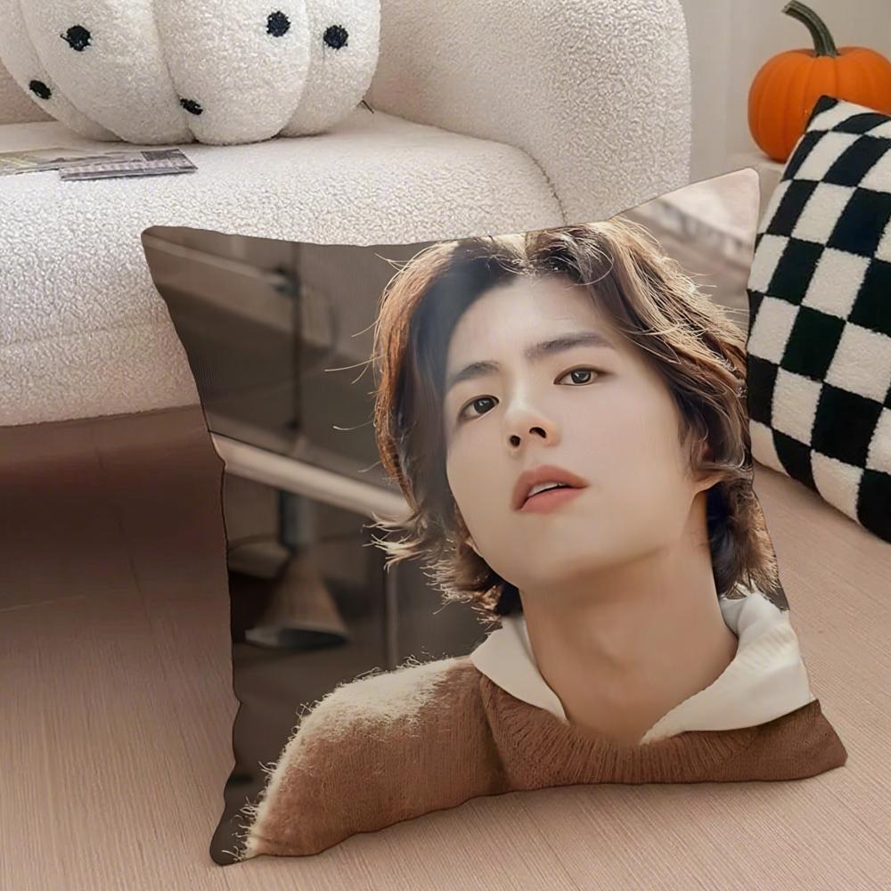Charming Korean Handsome Actor PPark Bogum Cushion Cover Throw Pillow Cover Hidden Button Durable Polyester Chair Cushion