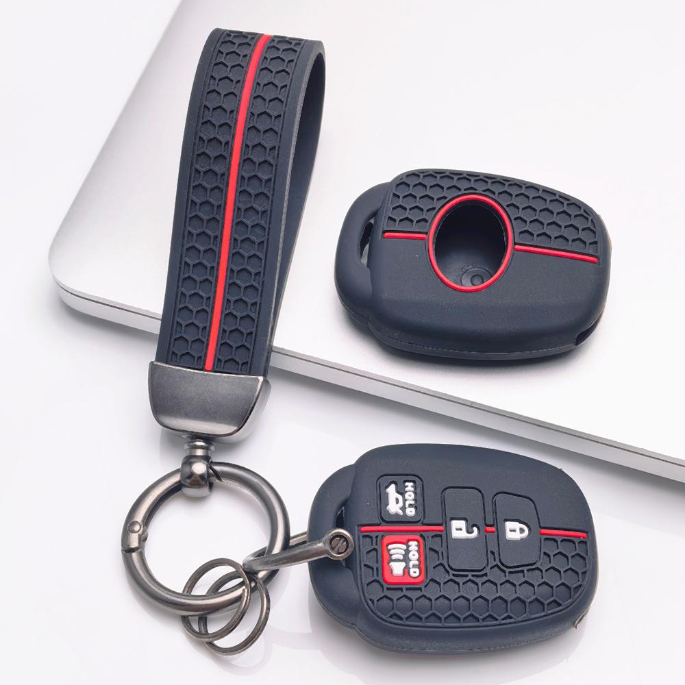 Силиконовый чехол-брелок для ключей для Toyota Corolla Camry RAV4 Highlander Prado, Подходит для Toyota Corolla Camry RAV4 Yaris Hilux Highlander Prado Vios Fortuner