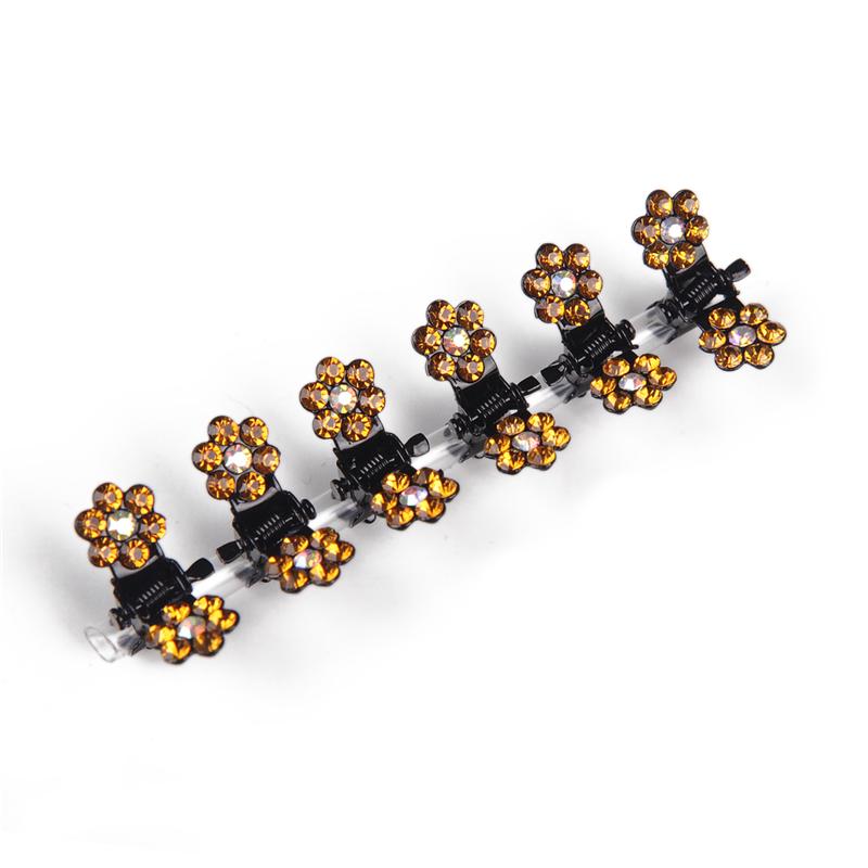 Зажимы для волос с камнями горного хрусталя