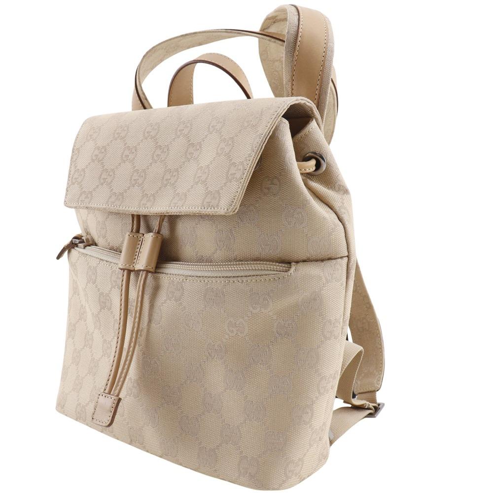 GUCCI Backpack Backpack Daypack 003.0242 beige GG canvas Women Used