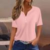 Women's T Shirt Tee Print Button Raglan Sleeve Daily Weekend Fashion Basic V Neck Regular Top