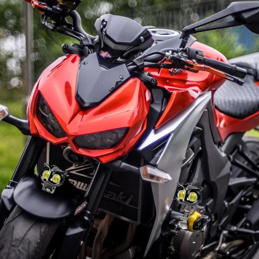 Светодиодная фара для мотоцикла, рабочий свет Owl 6000K 3500K, белый, желтый, противотуманные фары для автомобиля, UTV, грузовика, внедорожника, светодиодный прожектор 12-80 В
