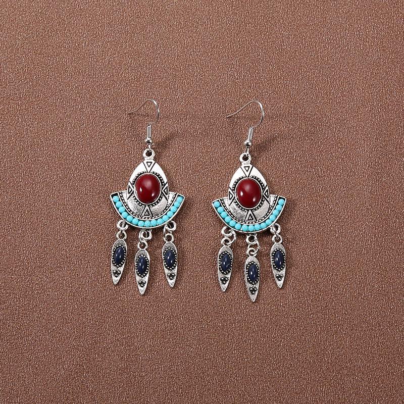 Серьги-кисточки в китайском дворцовом стиле в стиле ретро: Этнические тибетские серебряные украшения Ханфу
