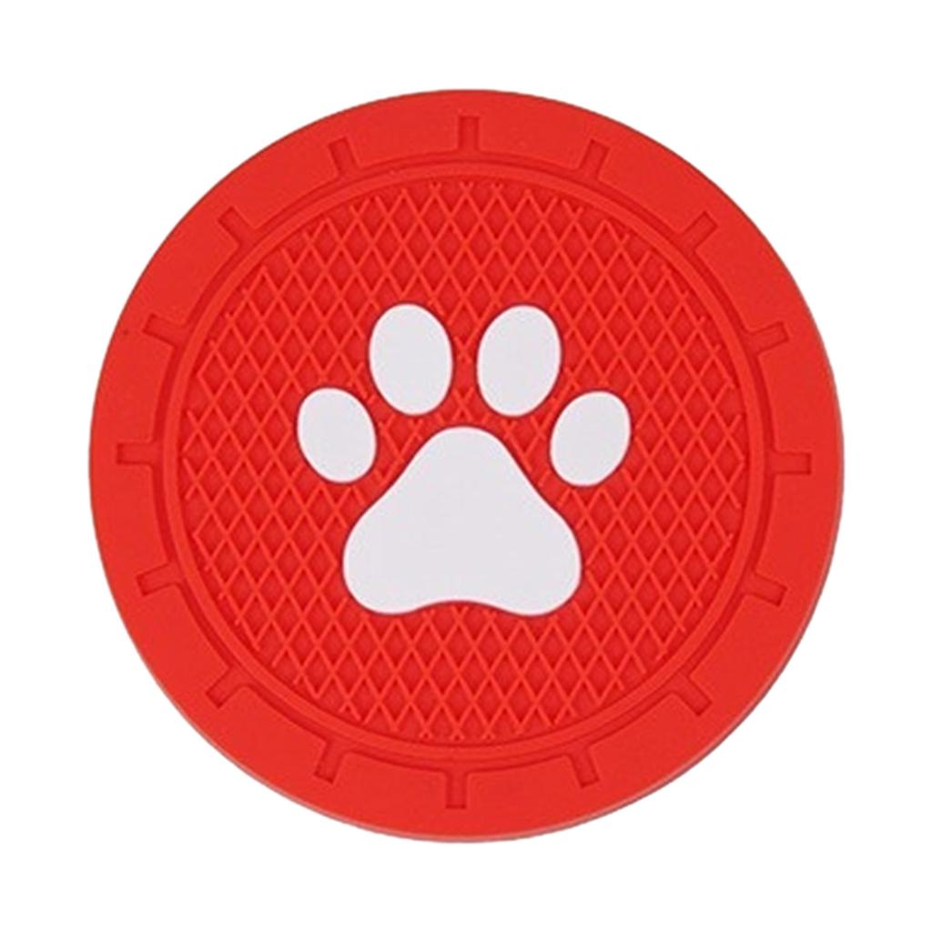 Подставка для стакана с водой в автомобиль, коврик с рисунком кошачьей лапки, вшитый нескользящий коврик, универсальный автомобильный держатель для бутылок, подставка под стакан 2,75 дюйма