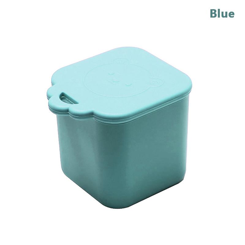 Силиконовый антипригарный ланч-бокс для детей, чашка для соуса с крышкой, небольшой контейнер для хранения приправ, квадратная чашка для бенто с милым медведем