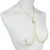 Hanazono Jewelry Овальное закрытое ожерелье для сосков Diamond Lane с кристаллом и золотом, Аксессуар для сосков, Кольцо для сосков, Ожерелье для сосков, Декольте,