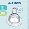 Lot de 4 tétines rondes DODIE Initiation - Débit 2