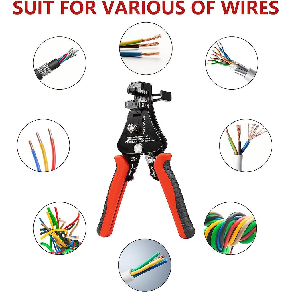Универсальный автоматический инструмент для зачистки проводов 3 в 1, инструмент для зачистки проводов: 18-8AWG, Инструмент для резки и зачистки проводов