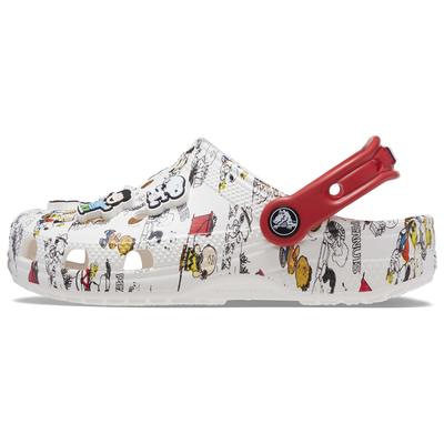 Детские сандалии Crocs Peanuts Classic Clog, Белый/Мульти, 18.5см