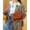 Spring and Summer New Niche Fashion Underarm Bag Head Layer Vegetable Tanned Cowhide Wide Shoulder Strap Crossbody Bag