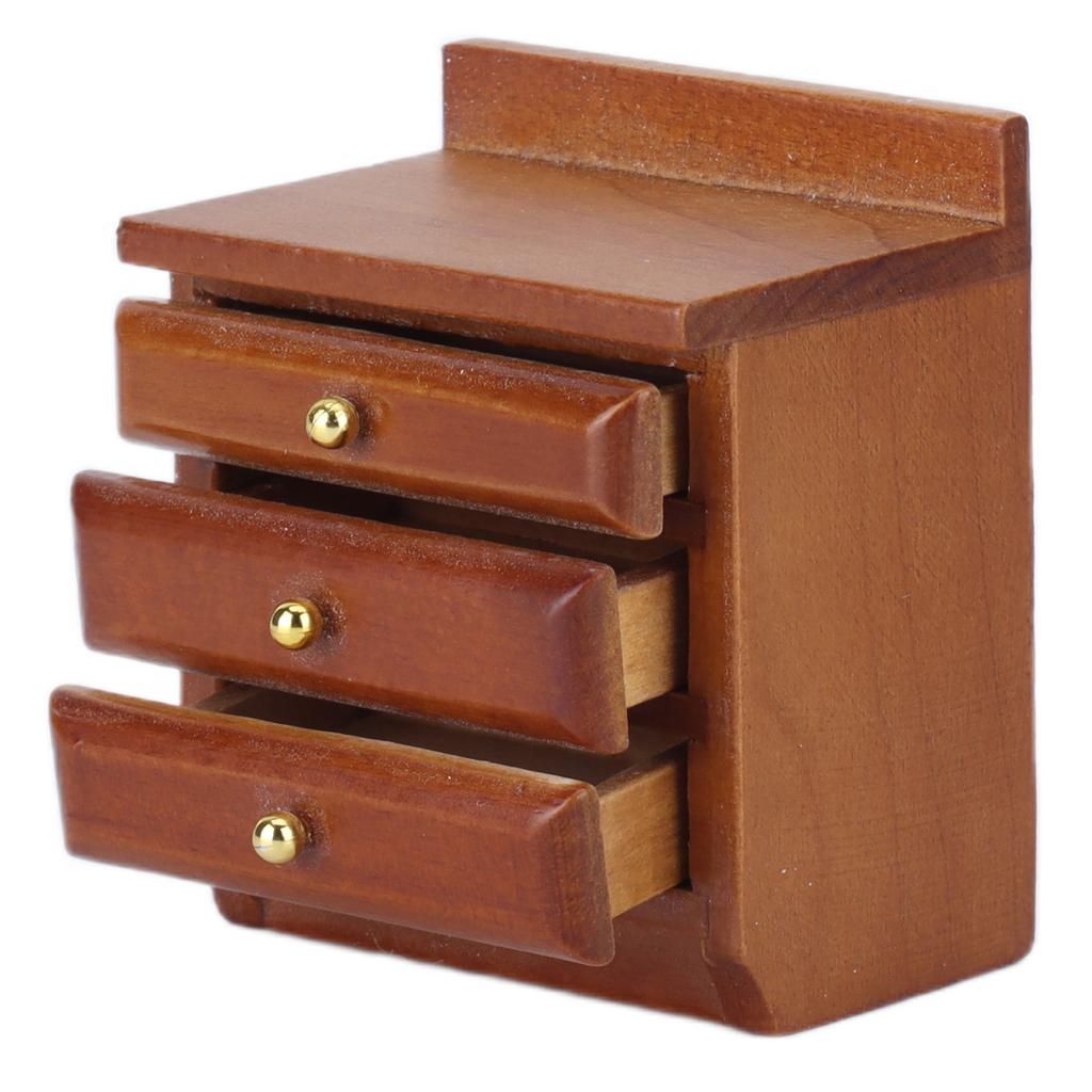 1:12 кукольных прикроватных столиков изысканная работа деревянные тумбочки для миниатюрного кукольного домика