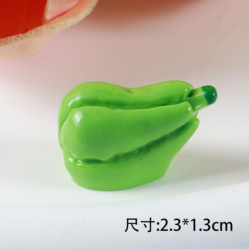 5 шт. искусственные фрукты смоляные украшения мини еда овощи кончики пальцев мини поделки своими руками заколки для волос чехол для телефона смоляные аксессуары